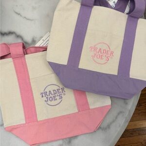 Trader Joe’s Mini Pastel Canvas Tote Bags